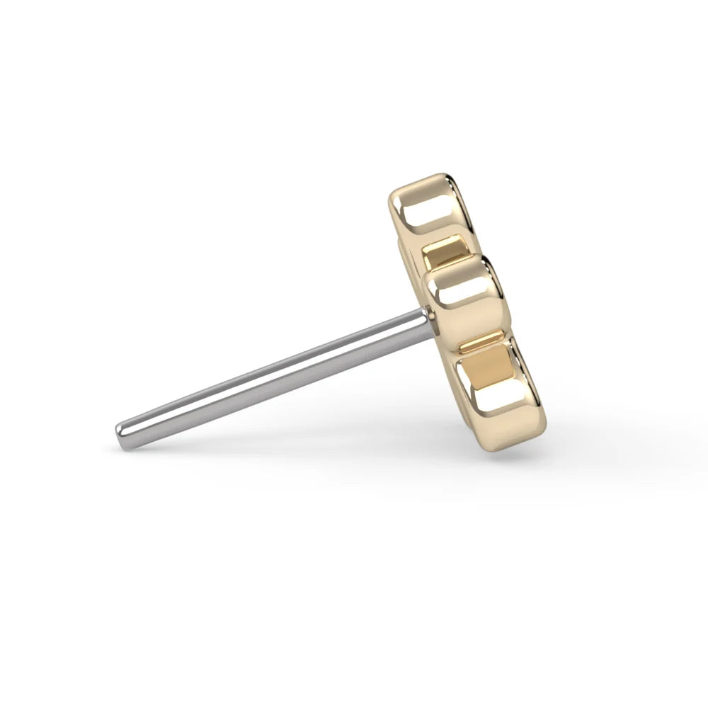 KIWI DIAMOND - DAISY - 14KT SOLID GOLD - THREADLESS END