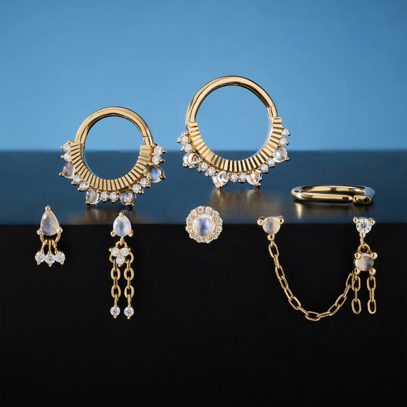 EMBER BODY JEWELRY - AURORA - 14KT SOLID GOLD - THREADLESS END