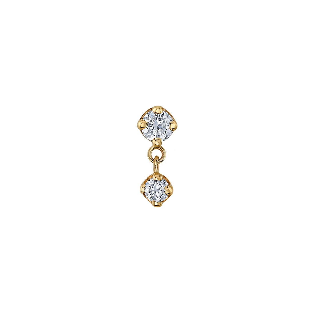 BVLA - DUET ROUND 4 PRONG - 14KT SOLID GOLD - THREADLESS END