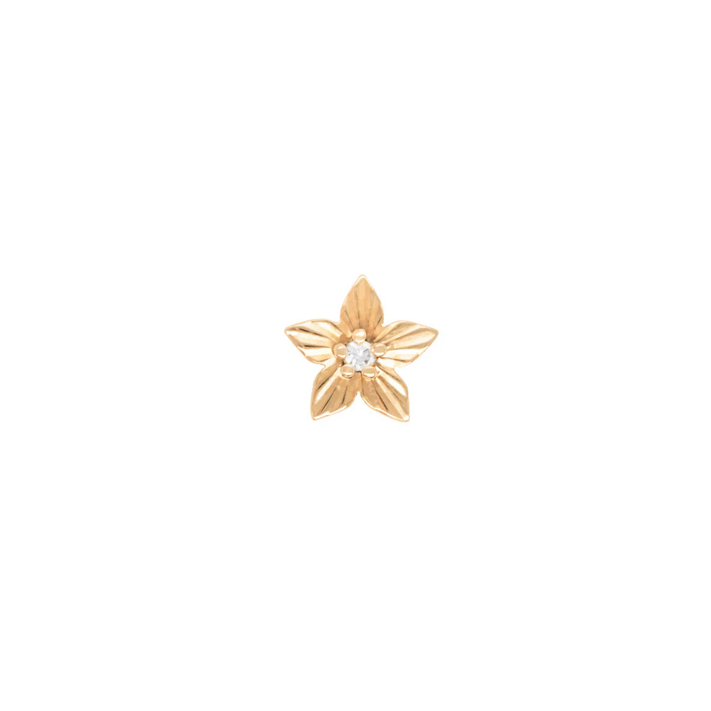 BUDDHA JEWELRY - LULA - DIAMOND - 14KT SOLID GOLD - THREADLESS END