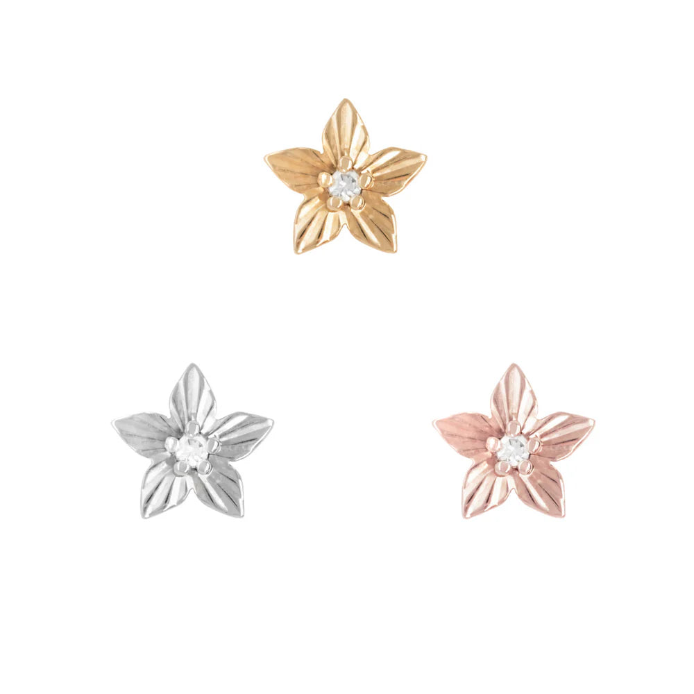 BUDDHA JEWELRY - LULA - DIAMOND - 14KT SOLID GOLD - THREADLESS END