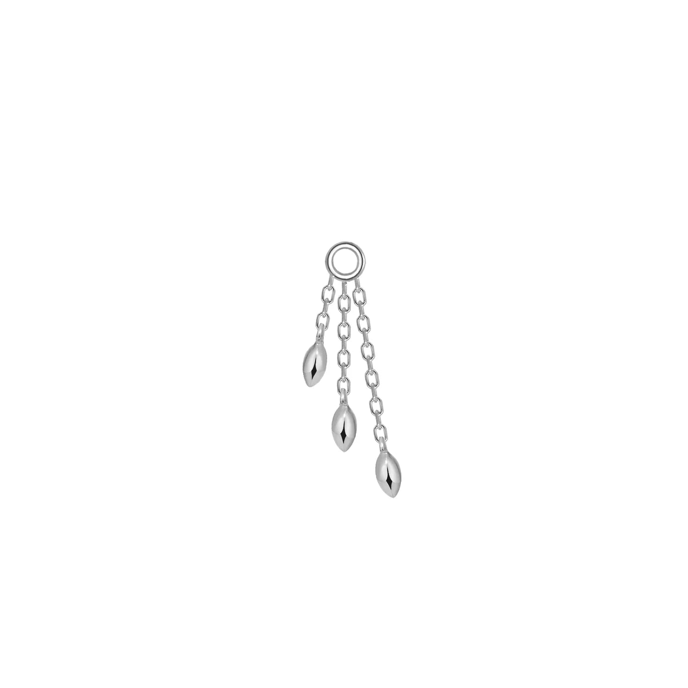 MODERN MOOD - MARQUISE BEAD DROP CHARM - 14KT SOLID GOLD - CHARM