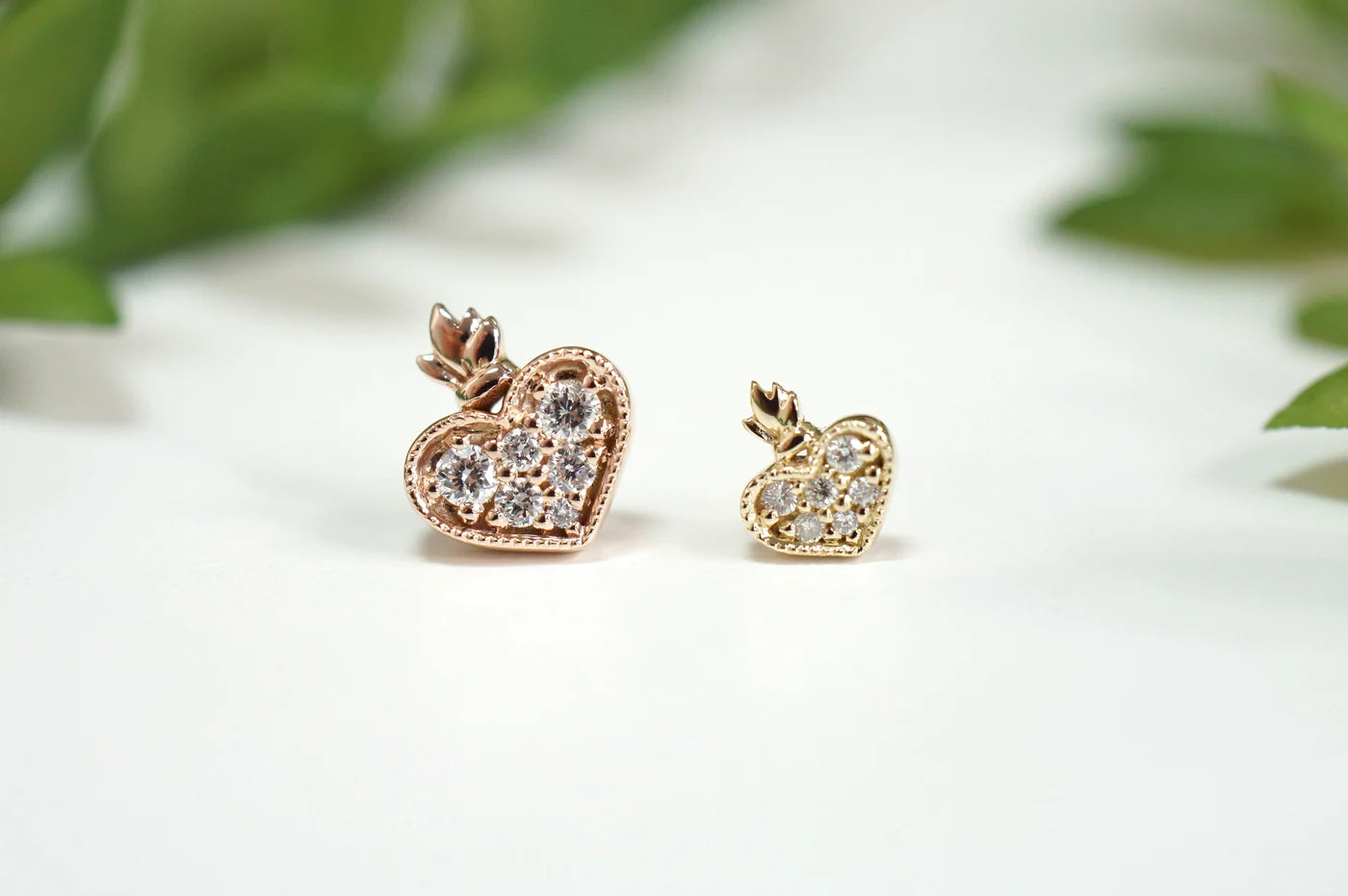 MODERN MOOD - HEART MILAGRO - 14KT SOLID GOLD - THREADLESS END