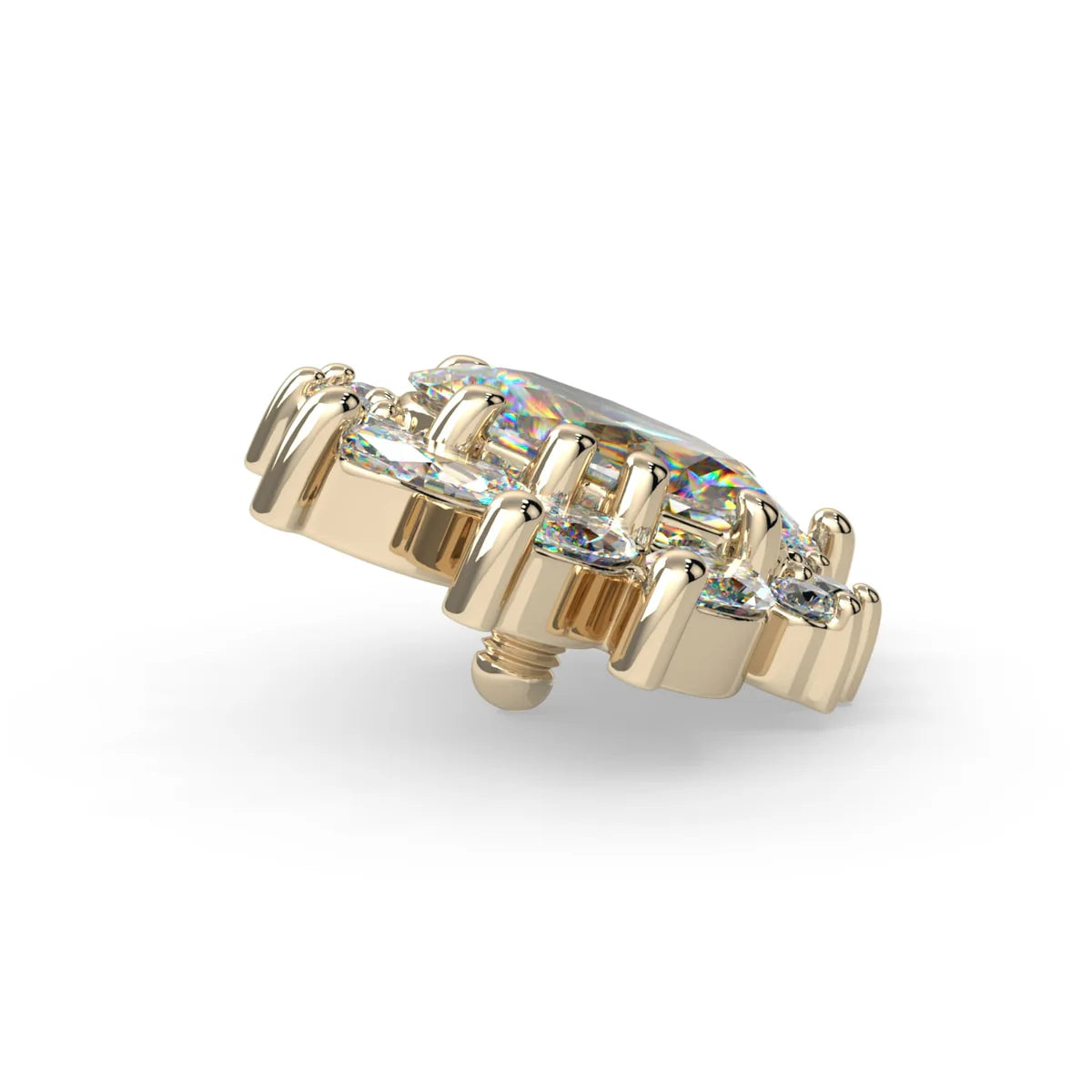 KIWI DIAMOND - MAE - 14KT SOLID GOLD - THREADED END