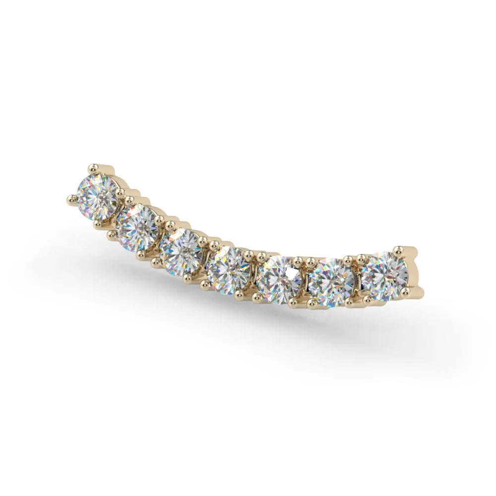 KIWI DIAMOND - PRINCESS ARC (MEDIUM - 17MM) -14KT SOLID GOLD - THREADED END
