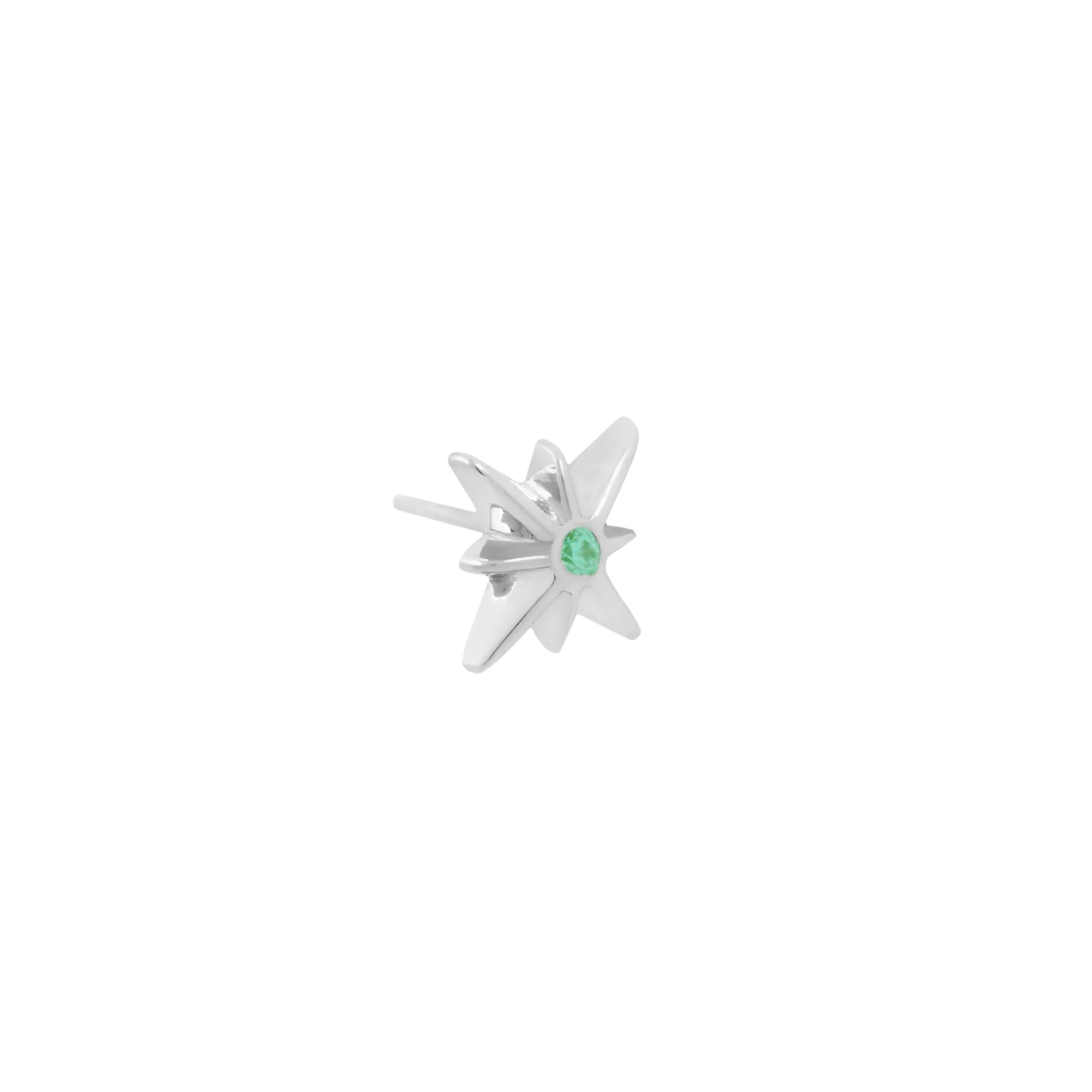 MAYA JEWELRY - SPARKLIER MOTION - EMERALD - 14KT SOLID GOLD - THREADLESS