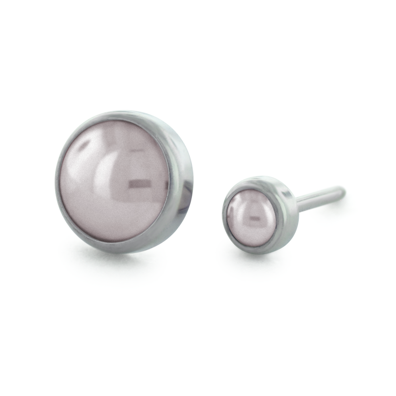 NEOMETAL - NEOPEARLS - TITANIUM - THREADLESS ENDS - LIMITED QUANTITIES