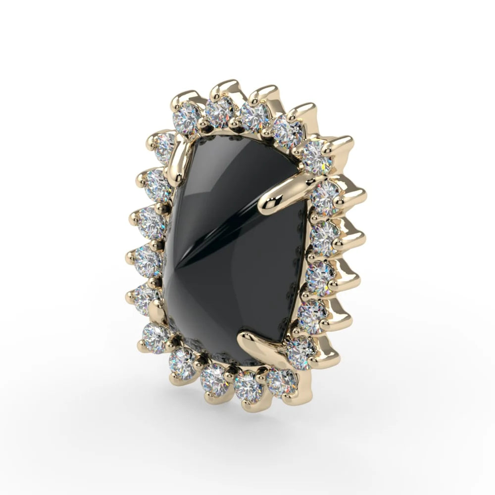 KIWI DIAMOND - CUSHION CUT SANA - 14KT SOLID GOLD - THREADED END