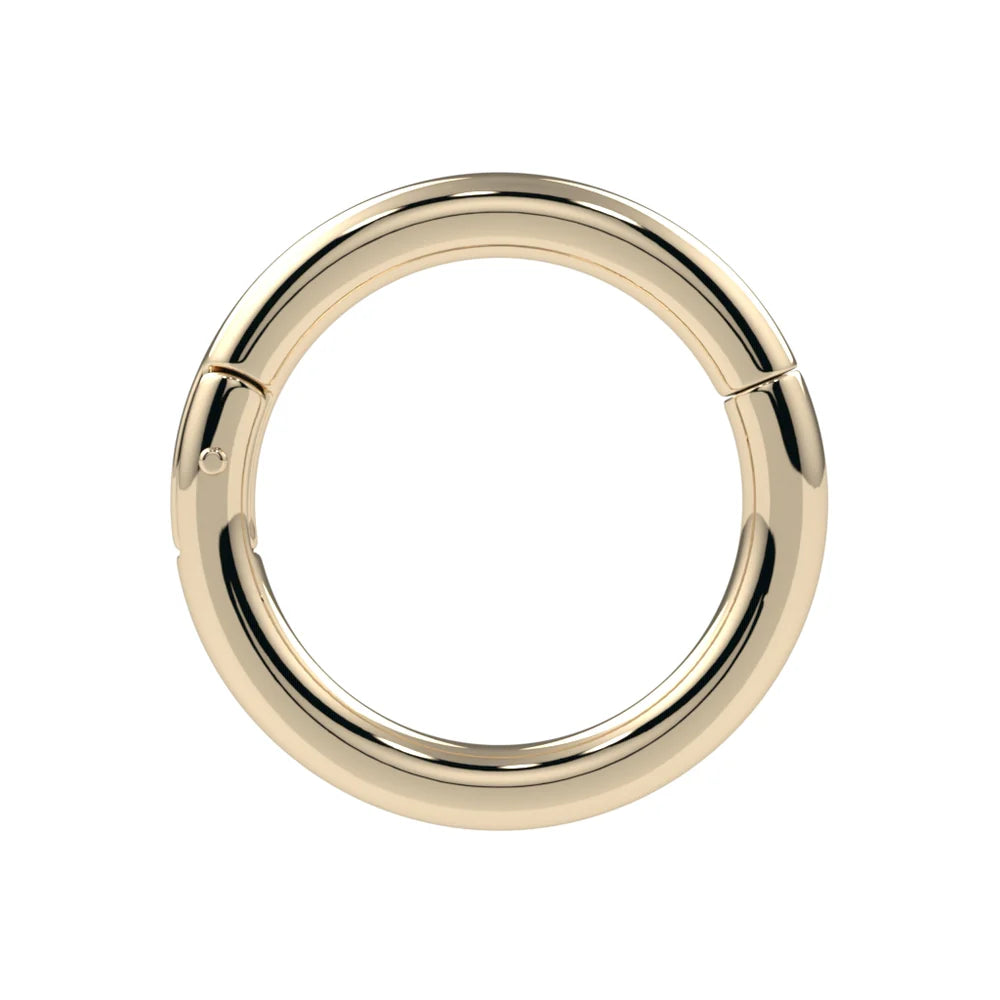 KIWI DIAMOND - PLAIN CLICKER 14G - 14KT SOLID GOLD - CLICKER