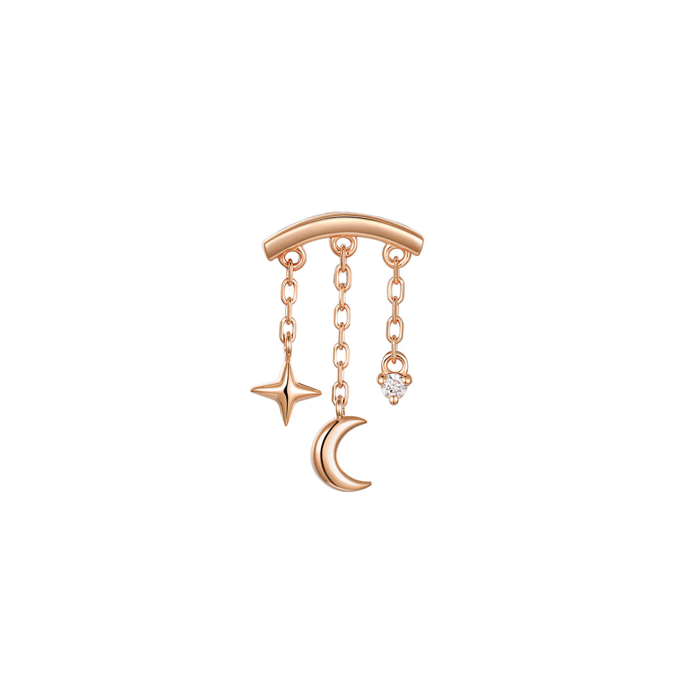MODERN MOOD - CASSIOPEIA BAR - 14KT SOLID GOLD - THREADLESS END