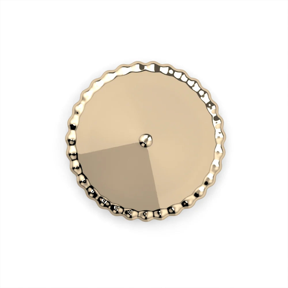 KIWI DIAMOND - FRENCH MILGRAIN SPIKE - 14KT SOLID GOLD - THREADLESS OR THREADED END