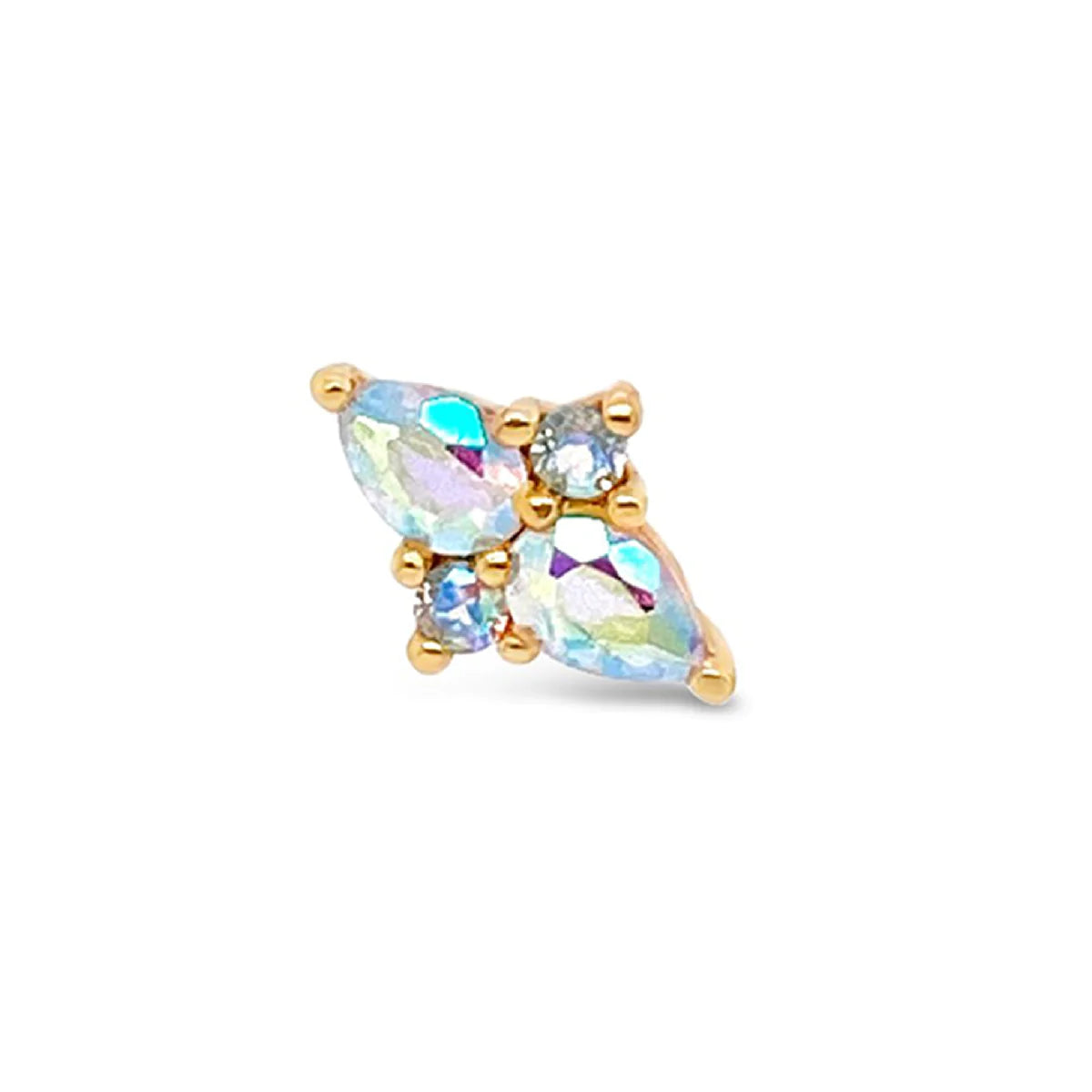 BUDDHA JEWELRY - ETHEREAL - MERCURY MIST TOPAZ - 14KT SOLID GOLD - THREADLESS END