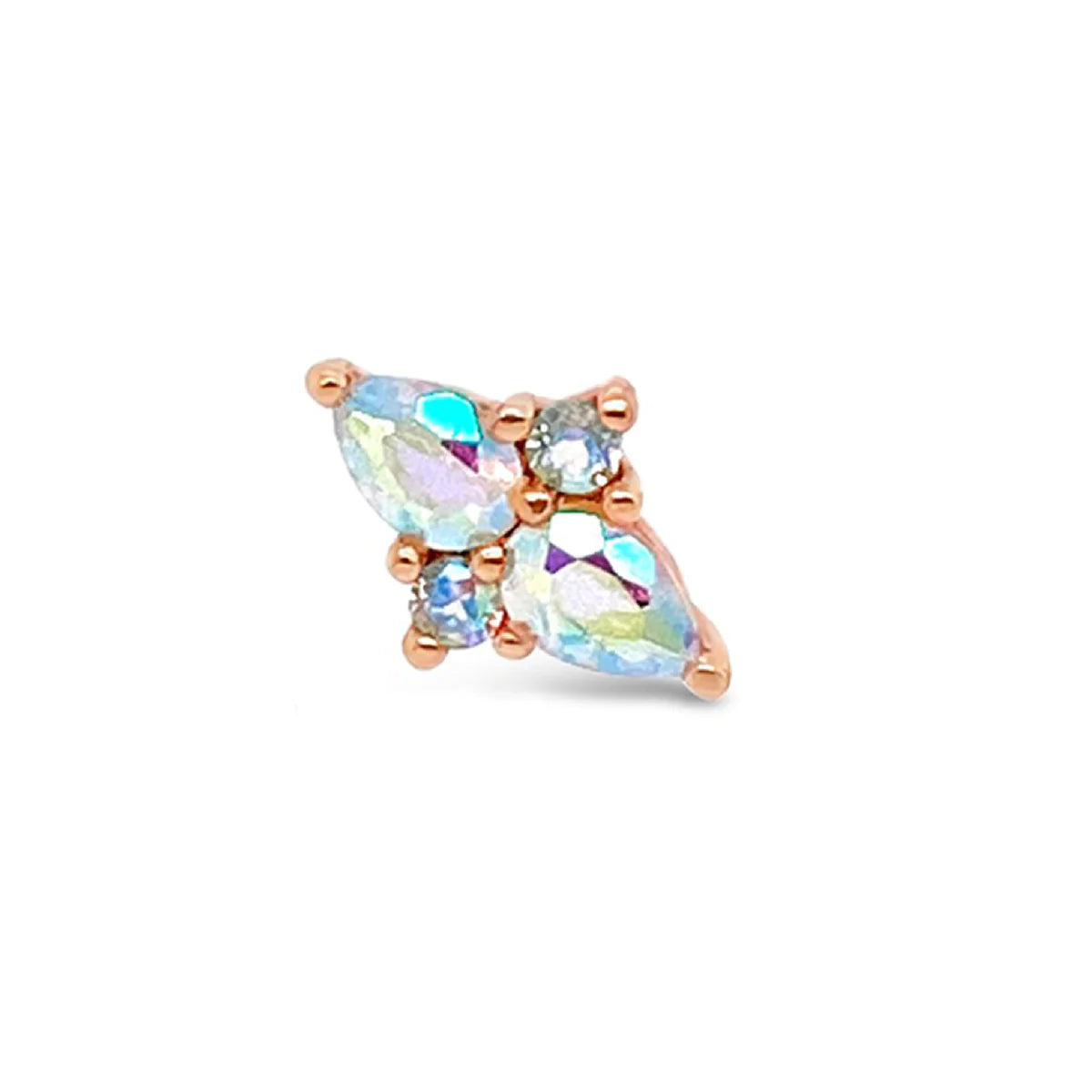 BUDDHA JEWELRY - ETHEREAL - MERCURY MIST TOPAZ - 14KT SOLID GOLD - THREADLESS END