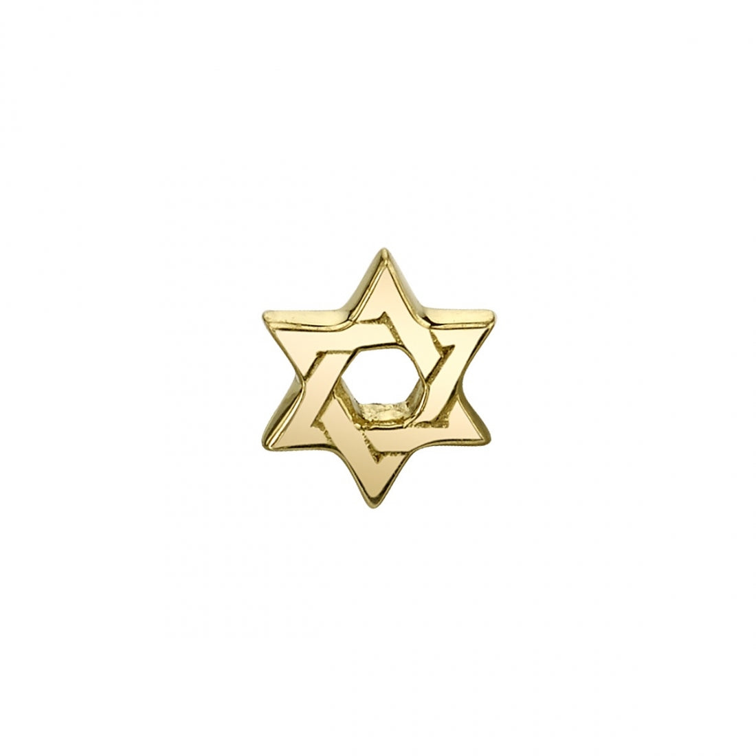 BVLA - STAR OF DAVID - 14KT SOLID GOLD - THREADLESS END