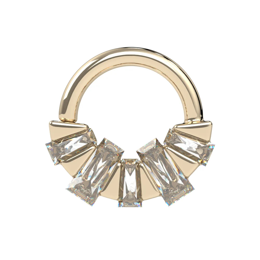 KIWI DIAMOND - MARBOT - 14KT SOLID GOLD - SEAM RING