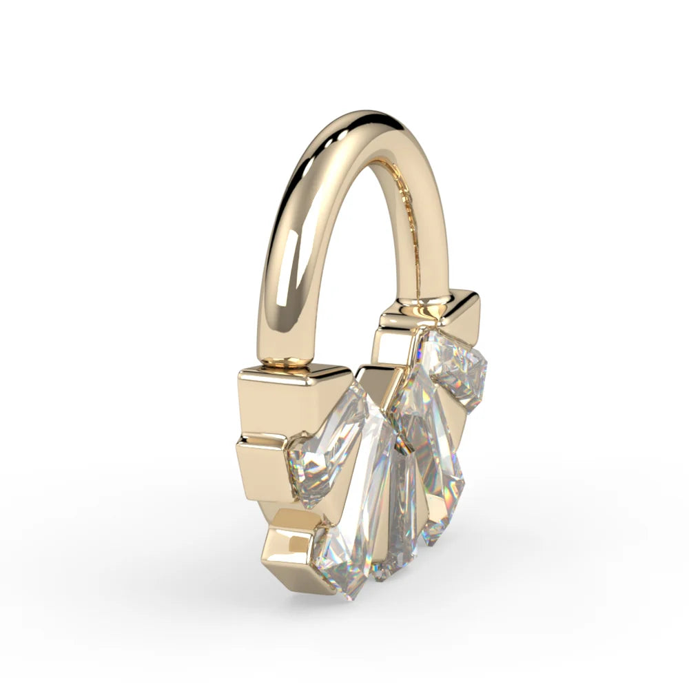 KIWI DIAMOND - MARBOT - 14KT SOLID GOLD - SEAM RING