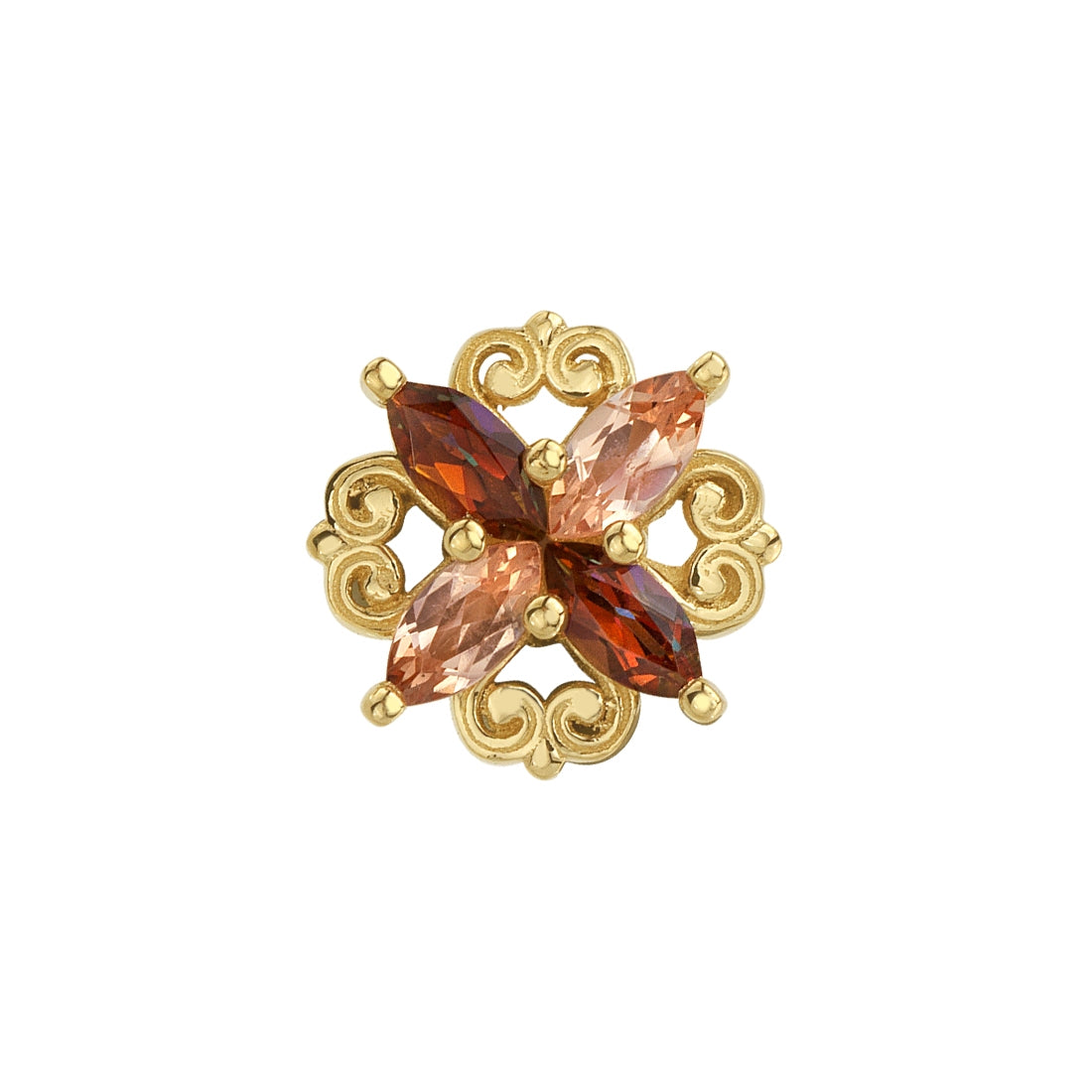 BVLA - LAMIA MARQUISE CLUSTER - 14KT SOLID GOLD - THREADED END