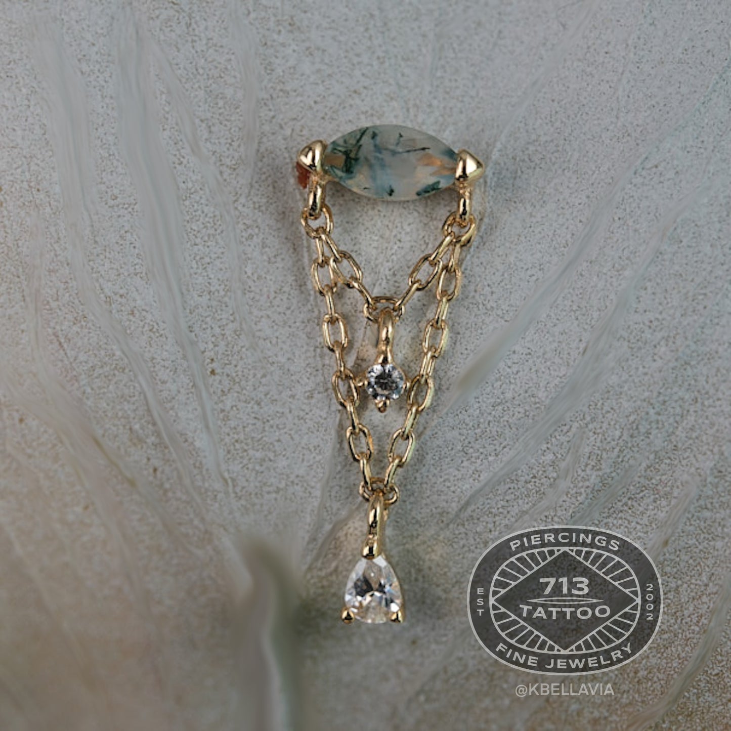 BUDDHA JEWELRY - SAINT VINCENT- 14KT SOLID GOLD - THREADLESS END
