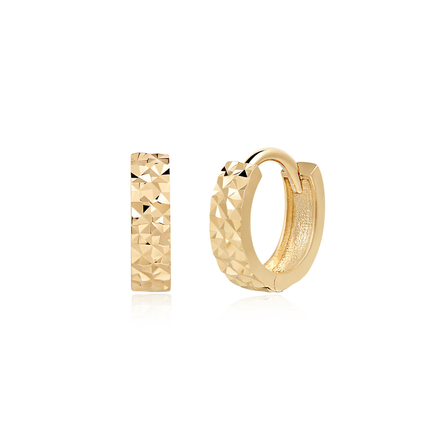 EMBER JEWELRY - FACETED CUFF - 14KT SOLID GOLD - CLICKER