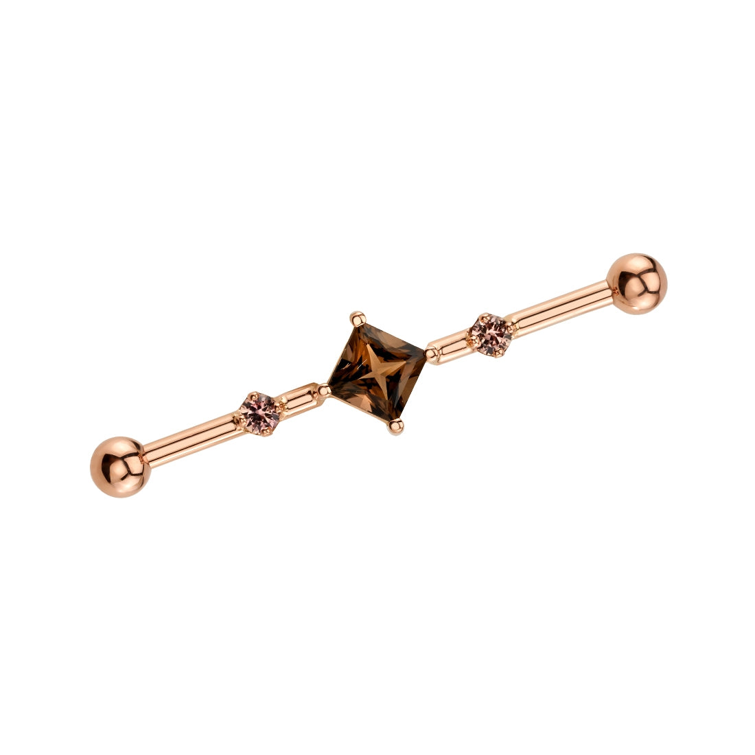 BVLA - 5 POINT - 14KT SOLID GOLD - STRAIGHT BARBELL