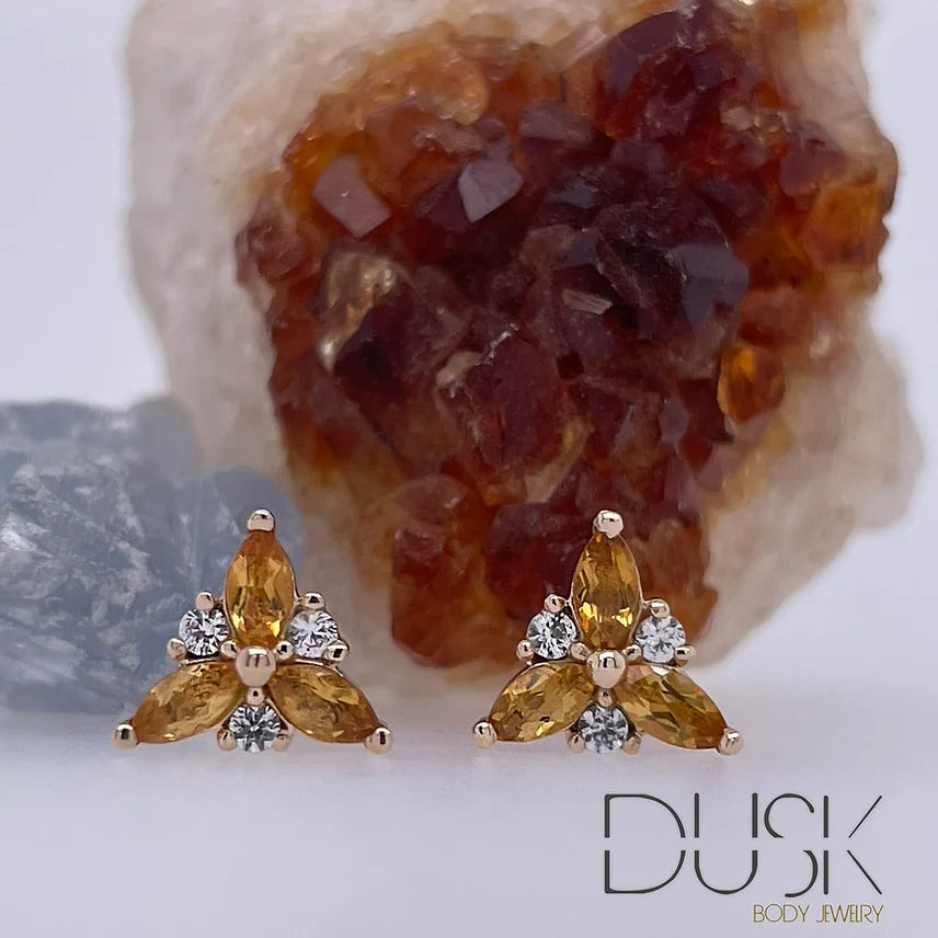 DUSK BODY JEWELRY - LILITH - 14KT SOLID GOLD - THREADLESS END