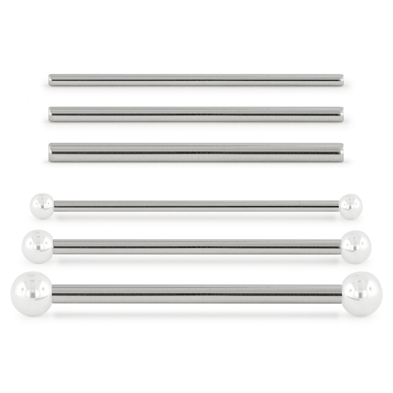 NEOMETAL - STRAIGHT BARBELL SHAFT - 14G (1" +) - THREADLESS