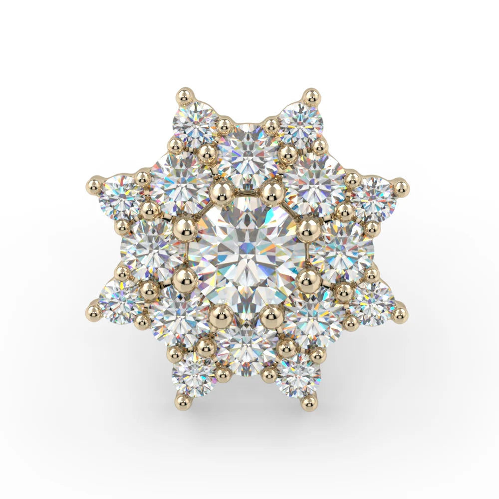 KIWI DIAMOND - GAIA - 14KT SOLID GOLD - THREADED END