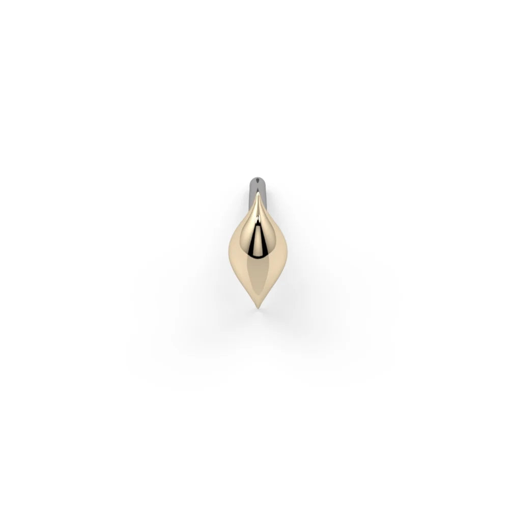 KIWI DIAMOND - RIPPLE - 14KT SOLID GOLD - THREADLESS END