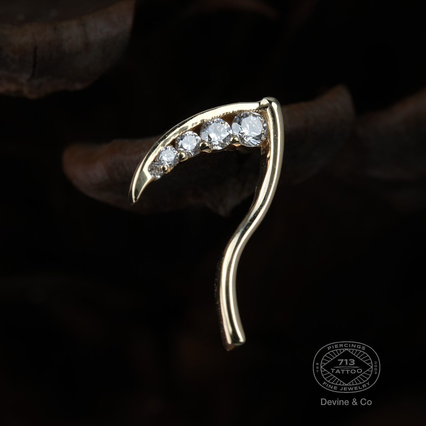 DEVINE X CO - SCYTHE - 14KT SOLID GOLD - THREADED END