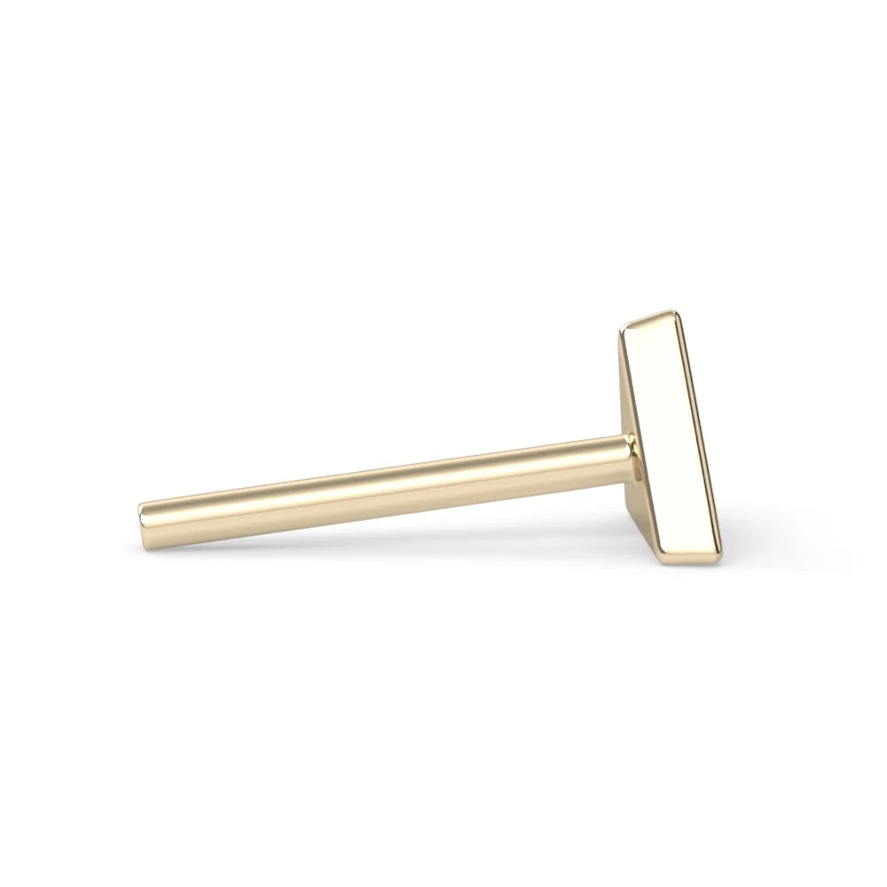 KIWI DIAMOND - TRIANGLE - 14KT SOLID GOLD - THREADLESS END