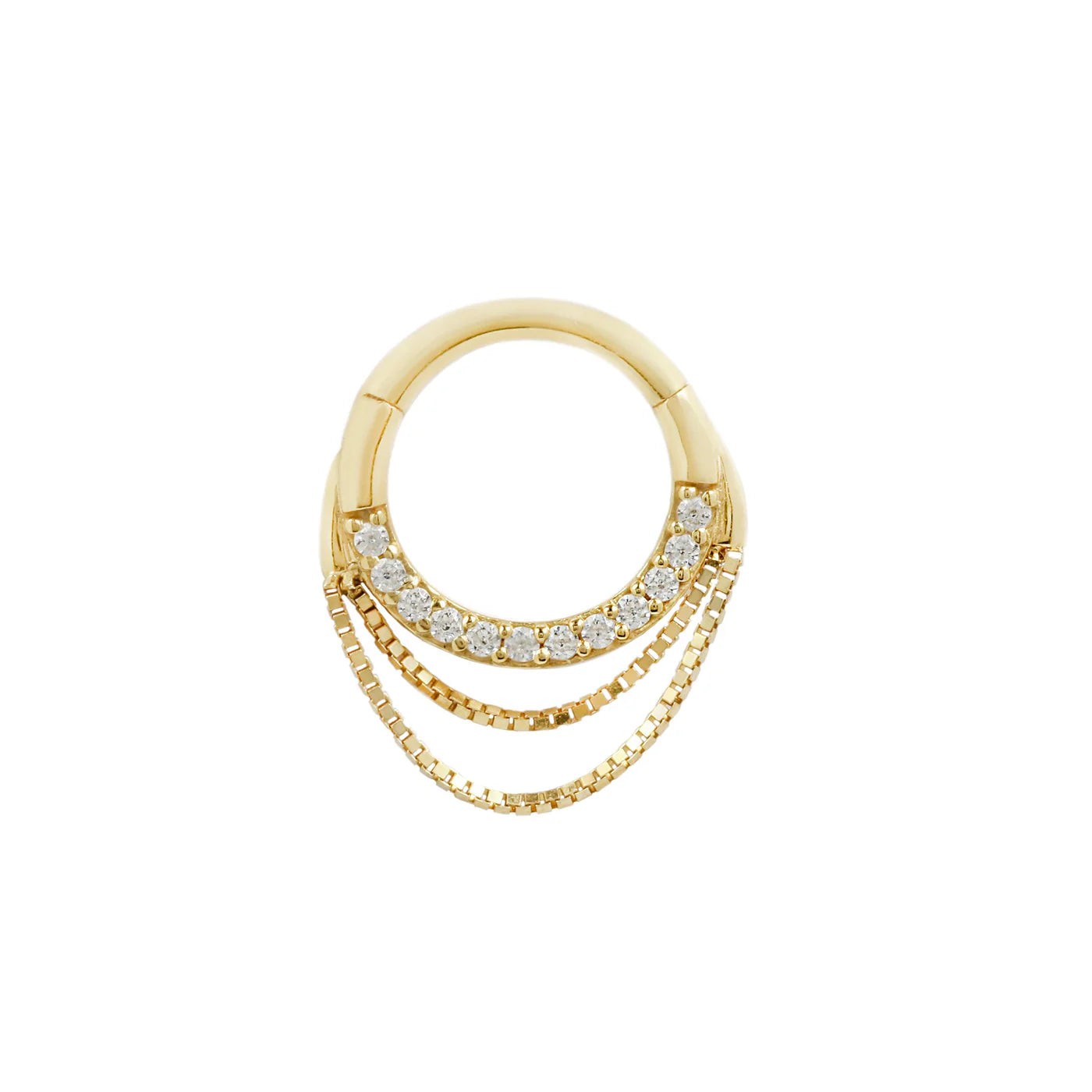 BUDDHA JEWELRY - TEMPESTE - 14KT SOLID GOLD - CLICKER
