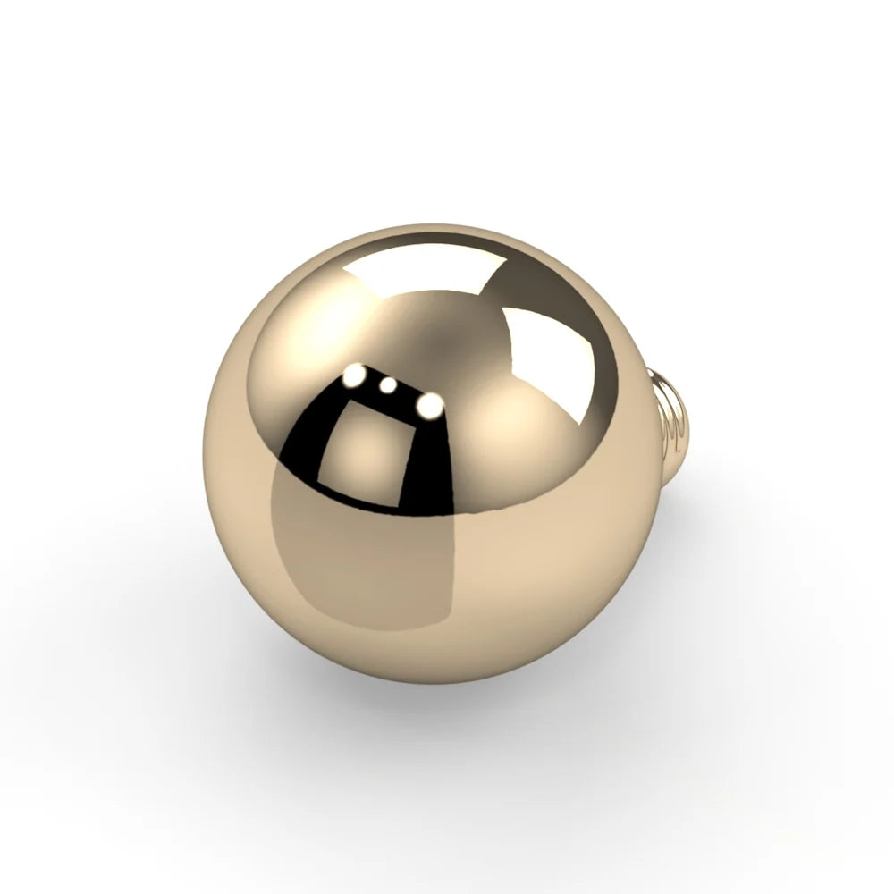 KIWI DIAMOND - BALL (14G) - 14KT SOLID GOLD - THREADED END