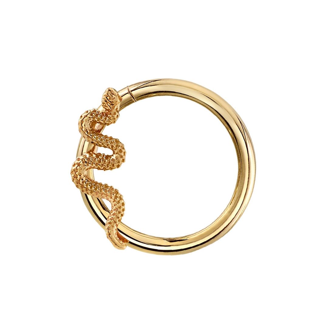BVLA - DELICATE SNAKE HINGE RING - 14KT SOLID GOLD -CLICKER