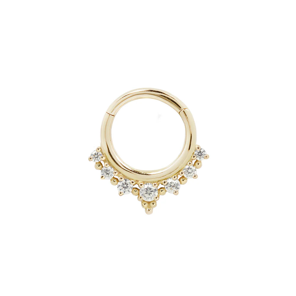 BUDDHA JEWELRY - LALA - CZ - 14KT SOLID GOLD - CLICKER