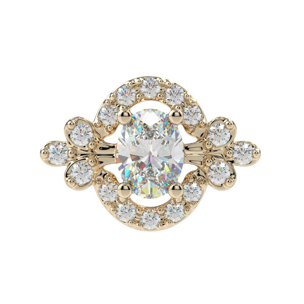 KIWI DIAMOND - CLEMENTINE - 14KT SOLID GOLD - THREADED END