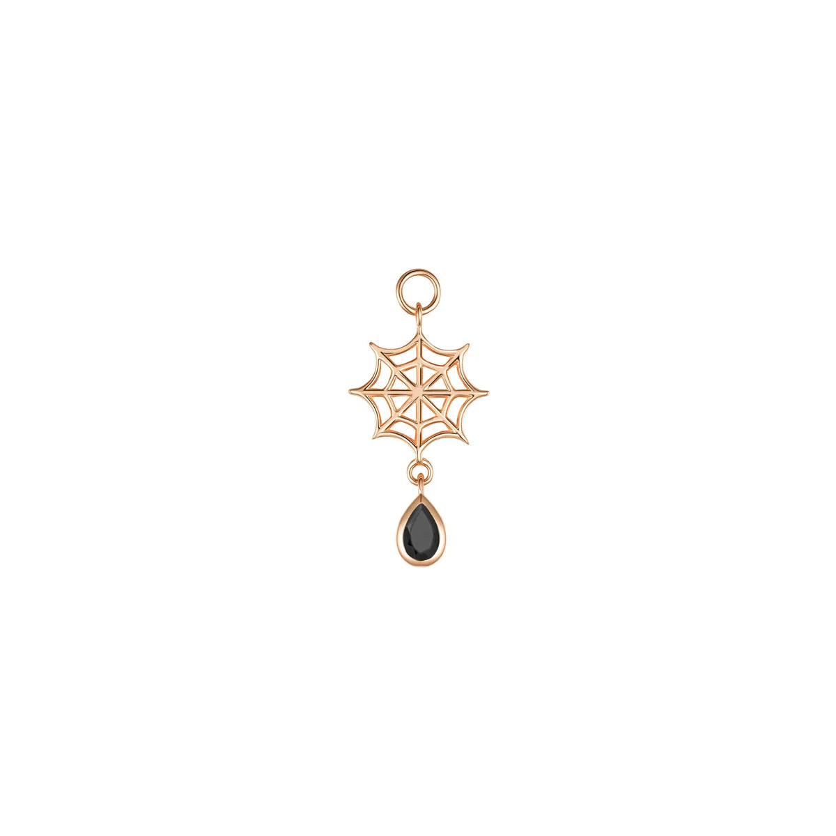 MODERN MOOD - WEB WITH DRIP CHARM - 14KT SOLID GOLD - CHARM