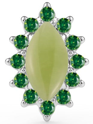 KIWI DIAMOND - MARQUISE SANA - 14KT SOLID GOLD - THREADED END