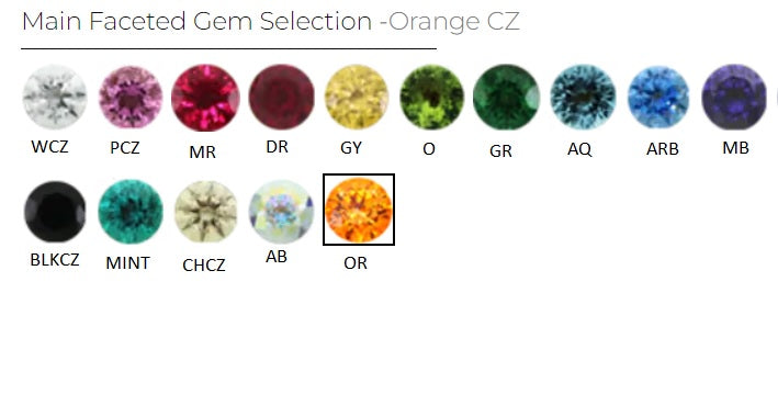LEROI - 7 STONE SNOWFLAKE - 14KT SOLID GOLD - THREADLESS END