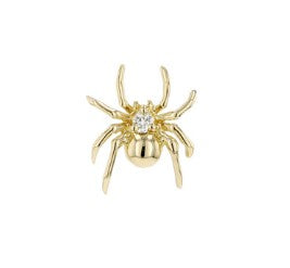 MODERN MOOD - PIPPA SPIDER - 14KT SOLID GOLD - THREADLESS END