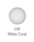 NEOMETAL - SIDE-SET CABOCHON END - WHITE CORAL - IMPLANT GRADE TITANIUM - THREADLESS END