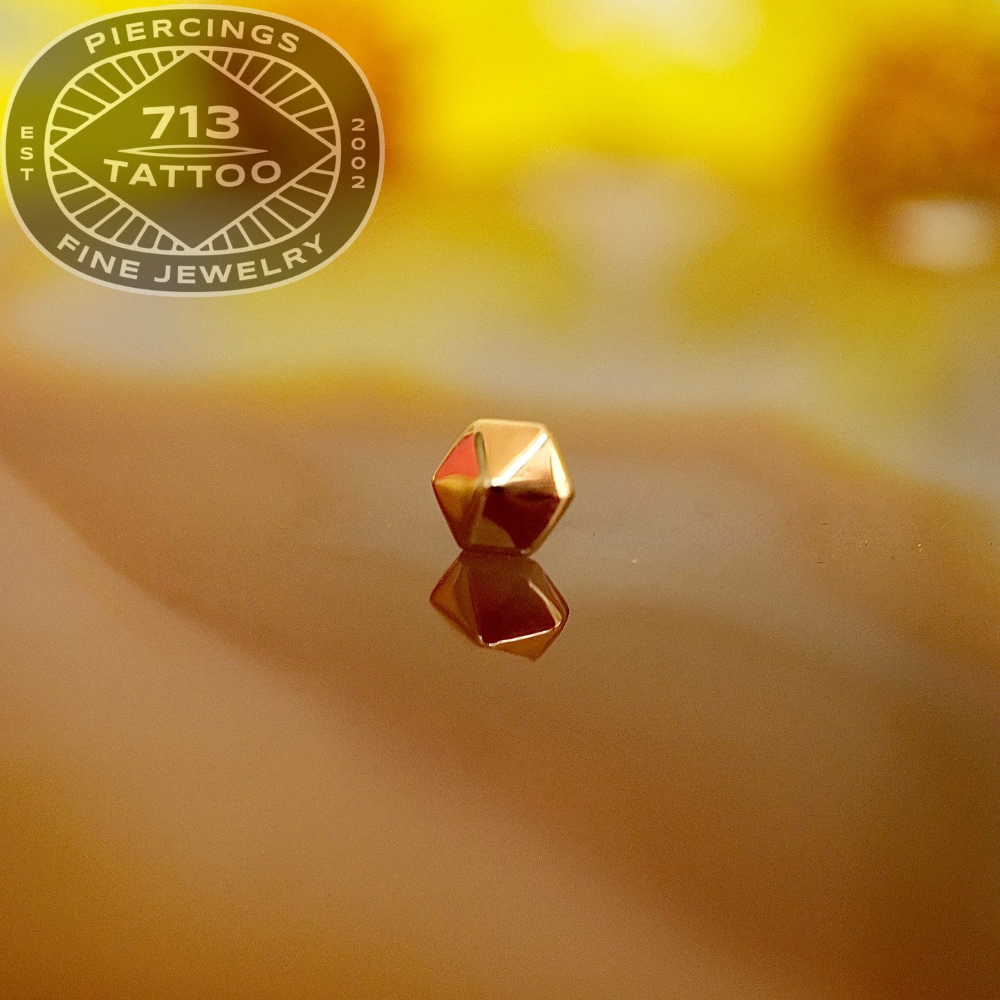 TETHER - HEX - 14KT SOLID GOLD - THREADLESS END