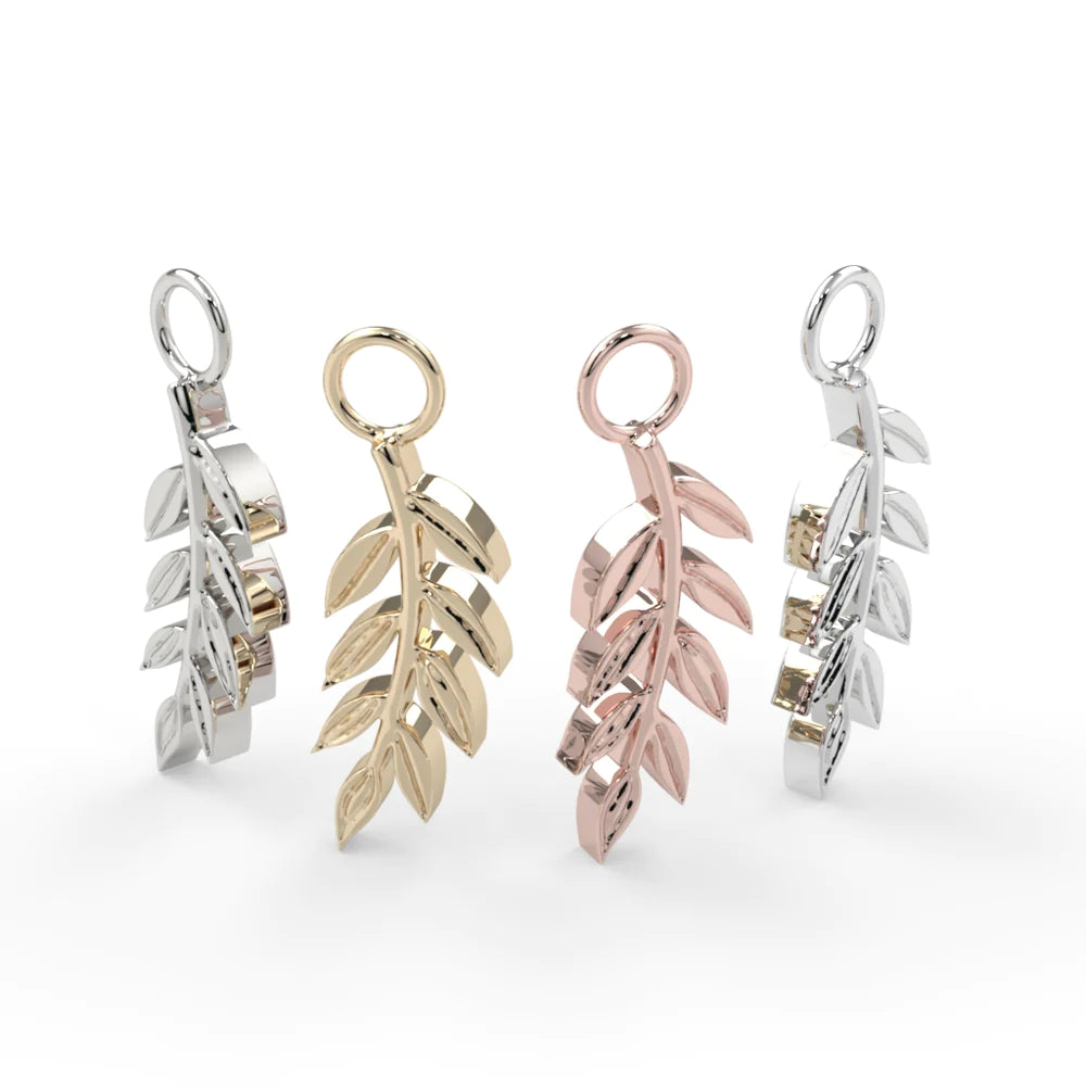 KIWI DIAMOND - ATHENA - 14kt or 18kt SOLID GOLD - CHARM