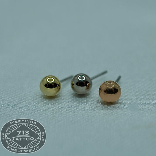 ANATOMETAL - BALL - 18KT SOLID GOLD - THREADLESS END