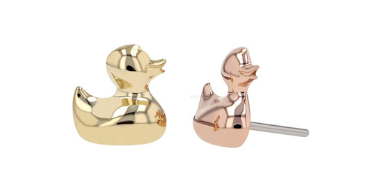 ANATOMETAL - DUCKY - 18KT SOLID GOLD - THREADLESS END