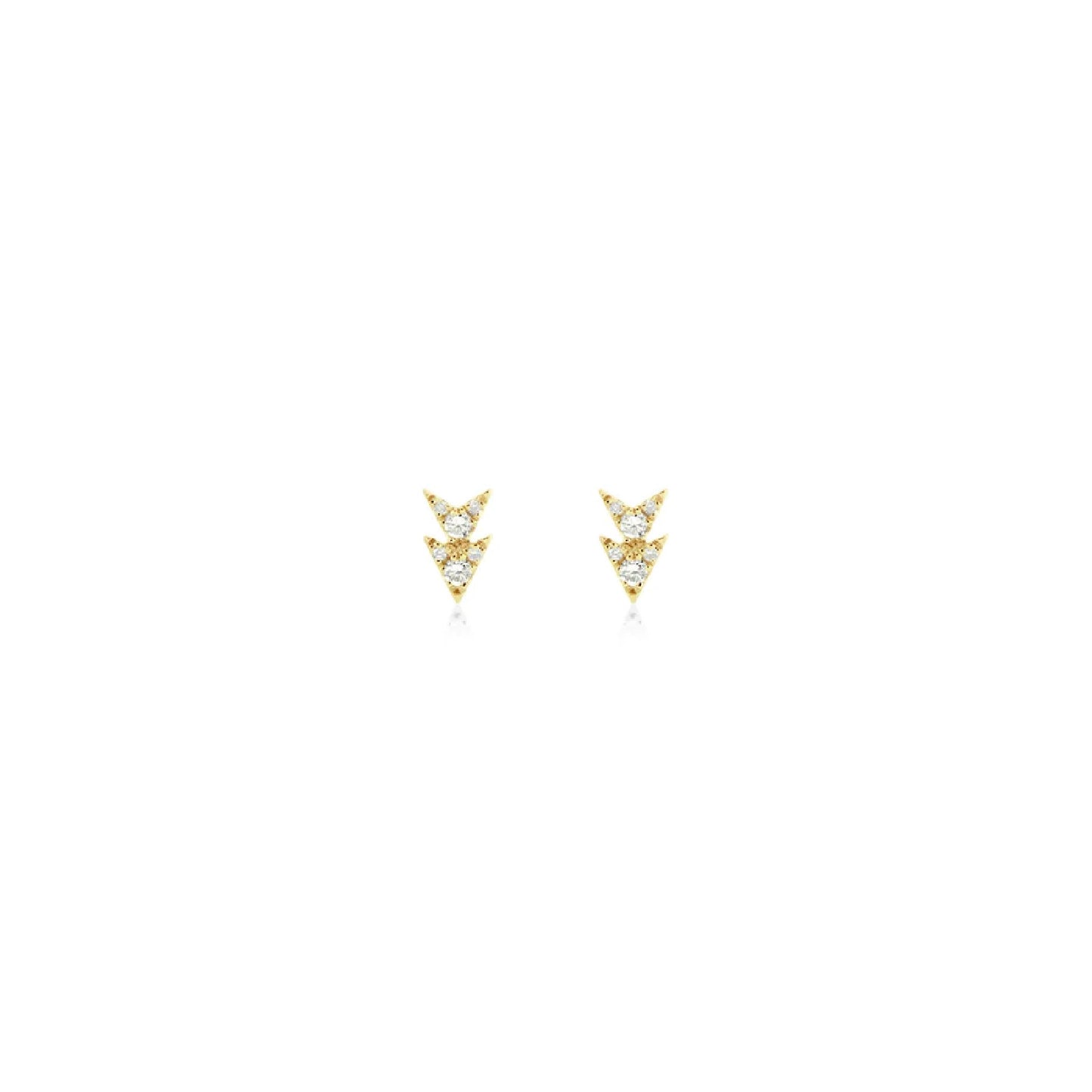 MODERN MOOD - ERO ERO - GENUINE DIAMOND - 14KT SOLID GOLD - THREADLESS END