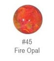 NEOMETAL - MnM - CABOCHON - FIRE OPAL - TITANIUM - THREADED END