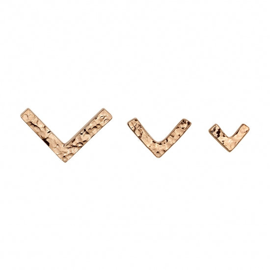 BVLA - FLAT V - 14KT SOLID GOLD - THREADLESS END