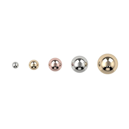KIWI DIAMOND - GOLD BALL - 14KT SOLID GOLD - THREADLESS