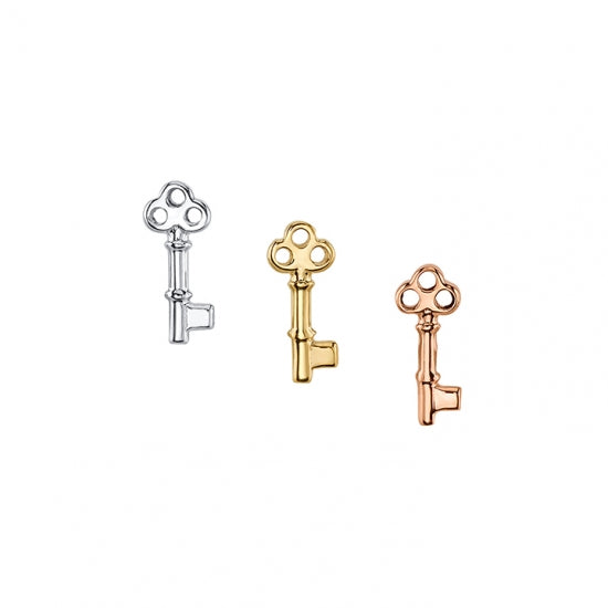 BVLA - TINY KEY - 14KT SOLID GOLD - THREADLESS END