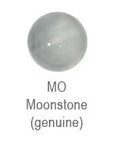 NeoMetal - BEZEL SET CABOCHON - MOONSTONE - GENUINE - Titanium - Gem 2mm, 2.5mm, 3mm, 4mm, 5mm